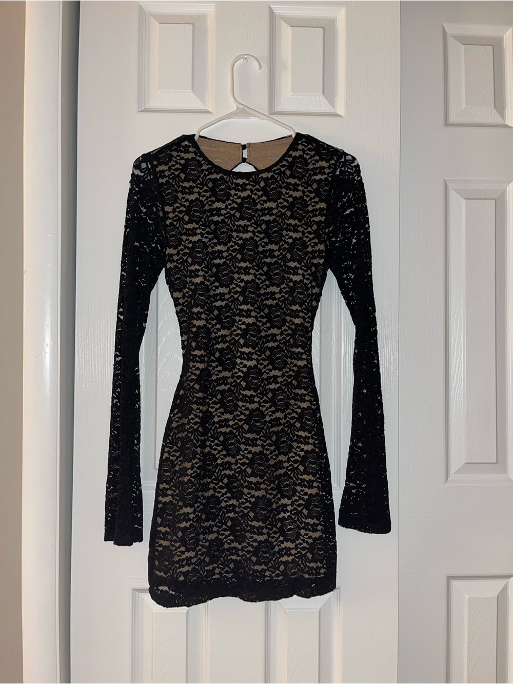 White Fox Lace Mini Dress